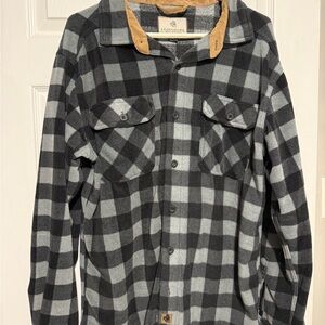Legendary Whitetails Black and Gray Checkered Flannel